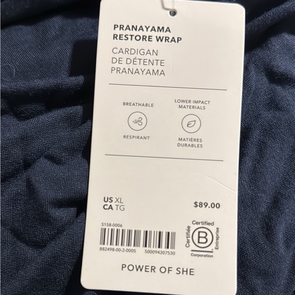 Athleta Pranayama Restore Wrap // Navy - Picture 8 of 8